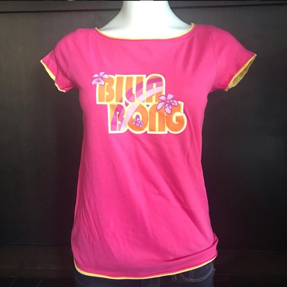 Billabong surf hot pink logo t-shirt - Picture 3 of 5
